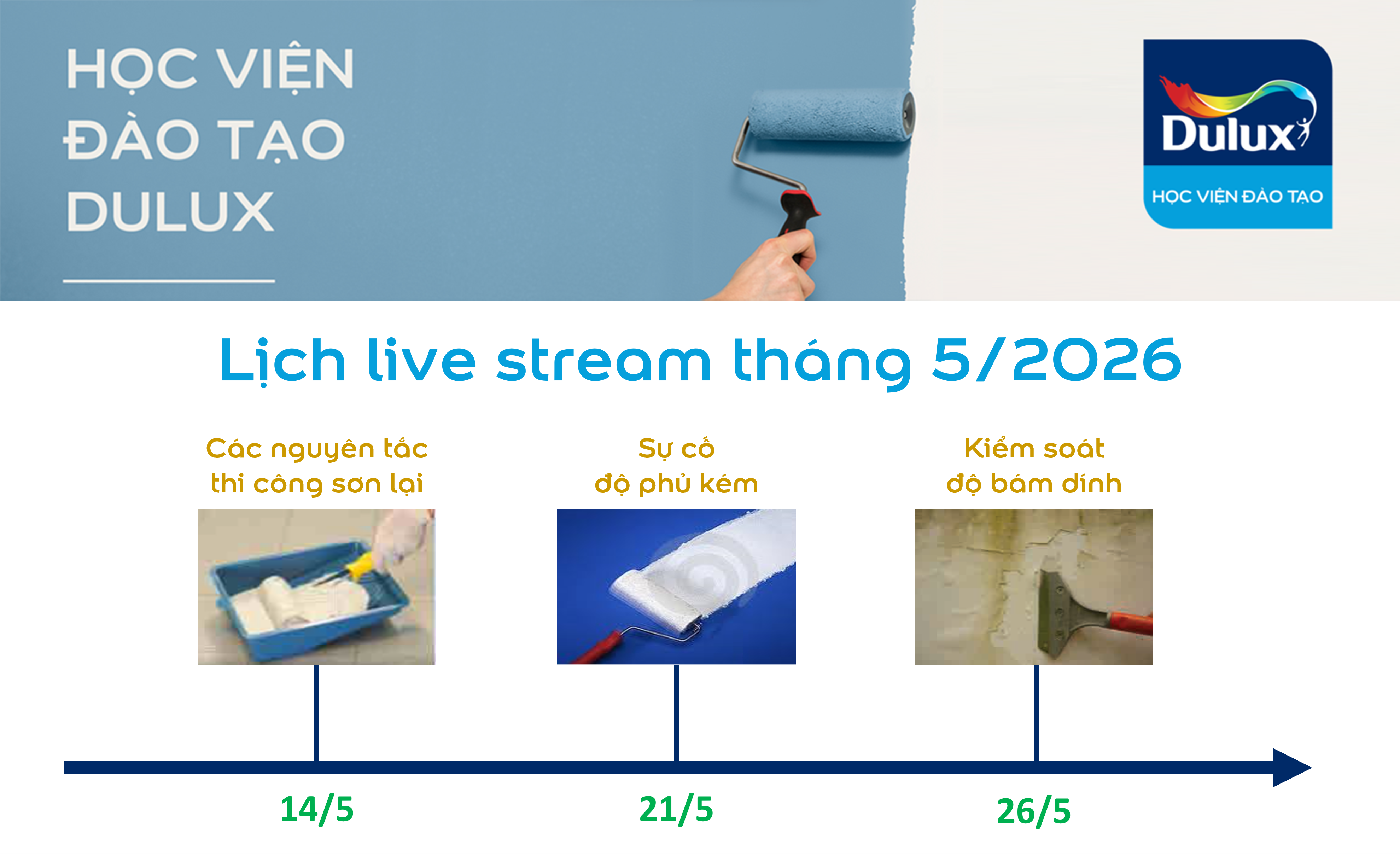 Chi tiết lịch live stream tháng 5/2026